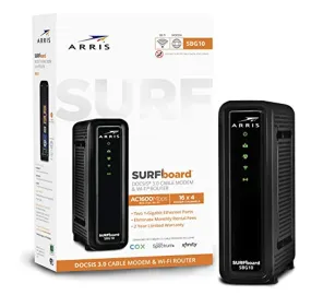 3.0 Cable Modem & AC1600 Dual Band Wi-Fi Router, Approved for Cox, Spectrum, Xfinity