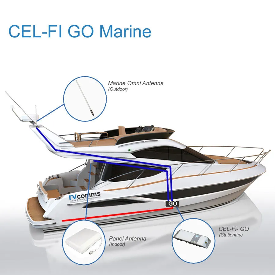 ACMA approved Cel-Fi GO Telstra mobile signal booster for Boats (Marine Pack)