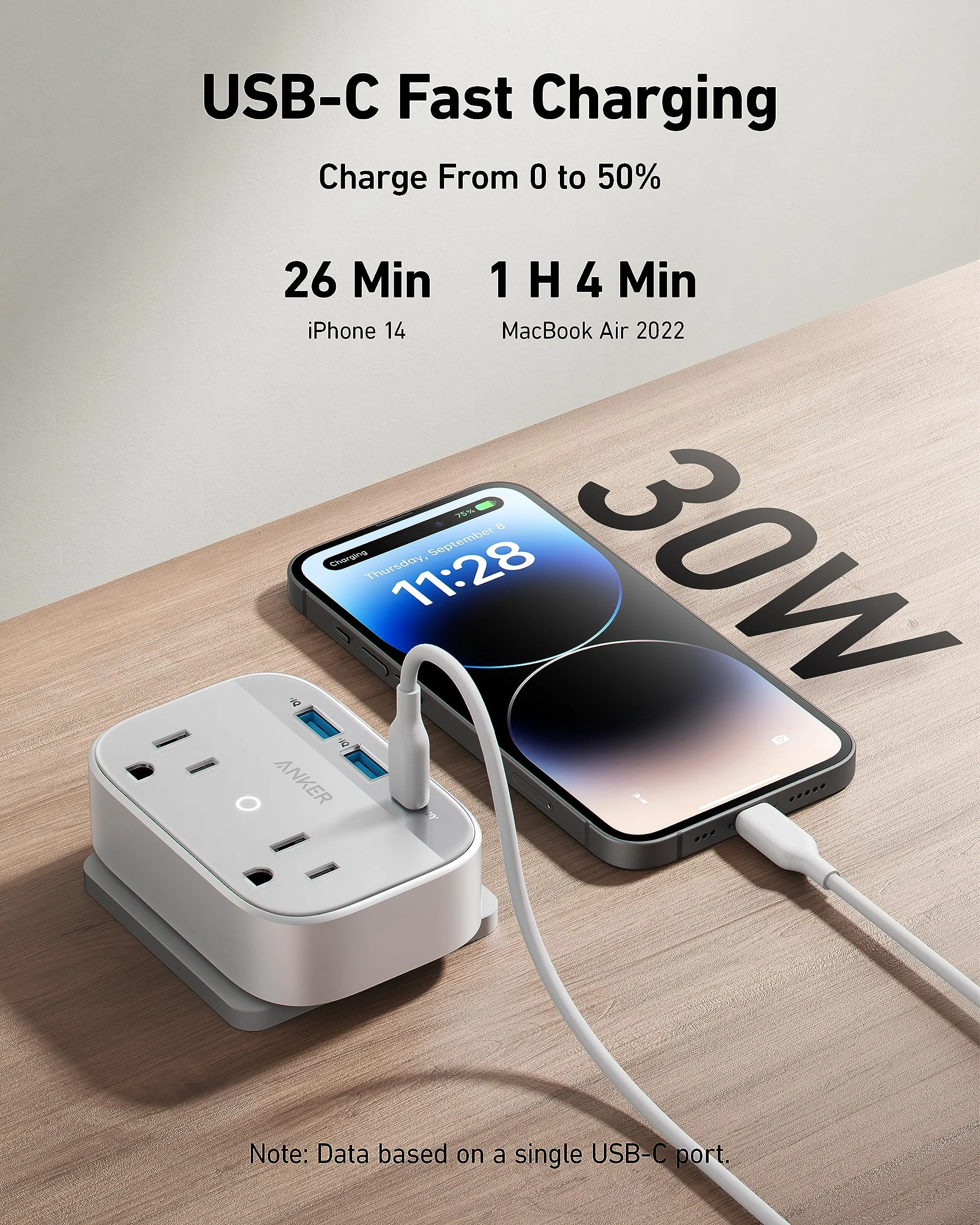 Anker Outlet Extender (5-in-1, 30W)