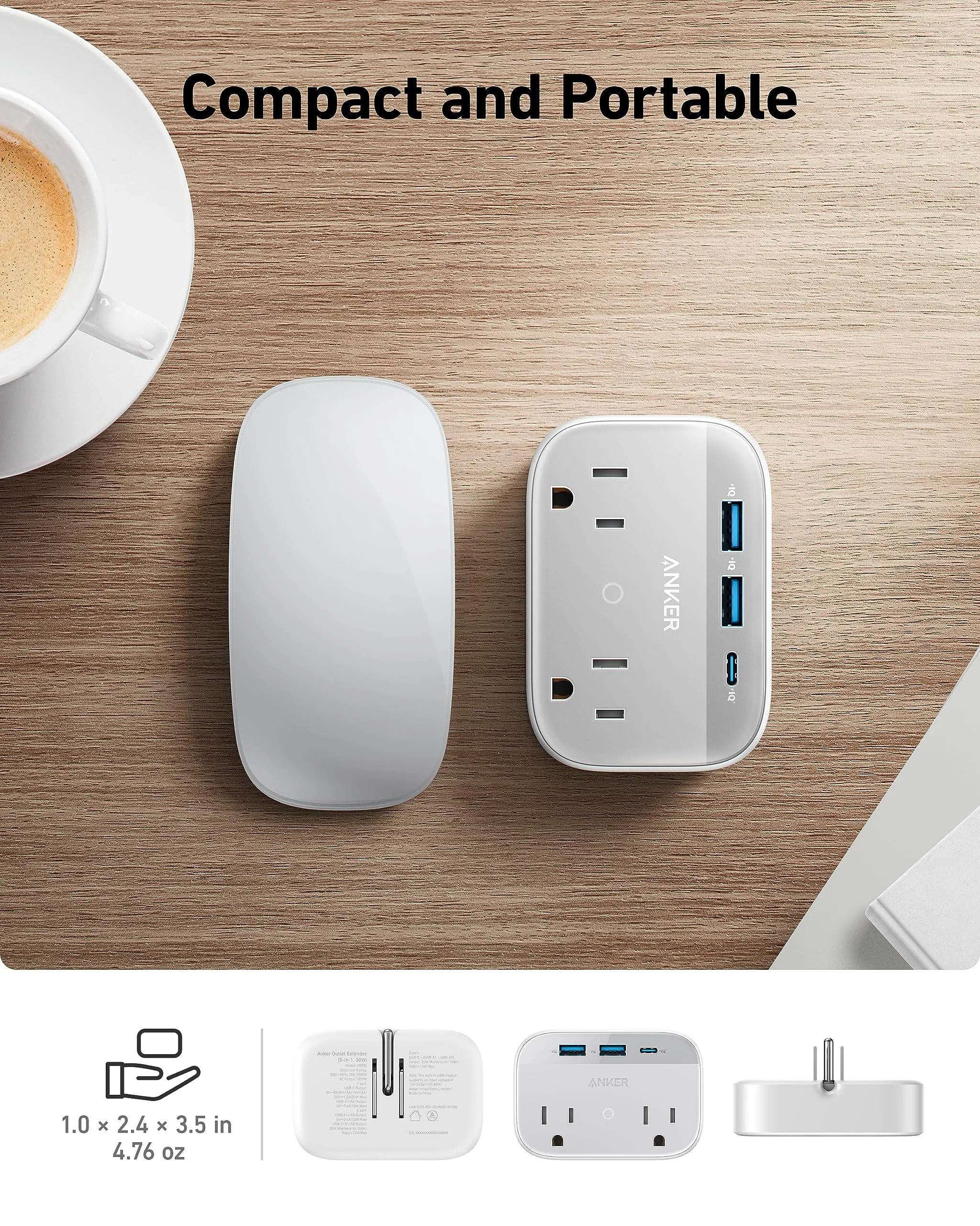 Anker Outlet Extender (5-in-1, 30W)