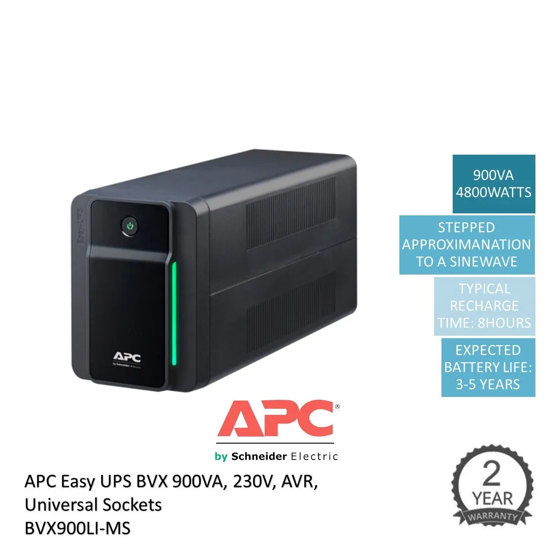 APC Easy UPS BVX, AVR, Universal Sockets (BVX1200LI-MS)