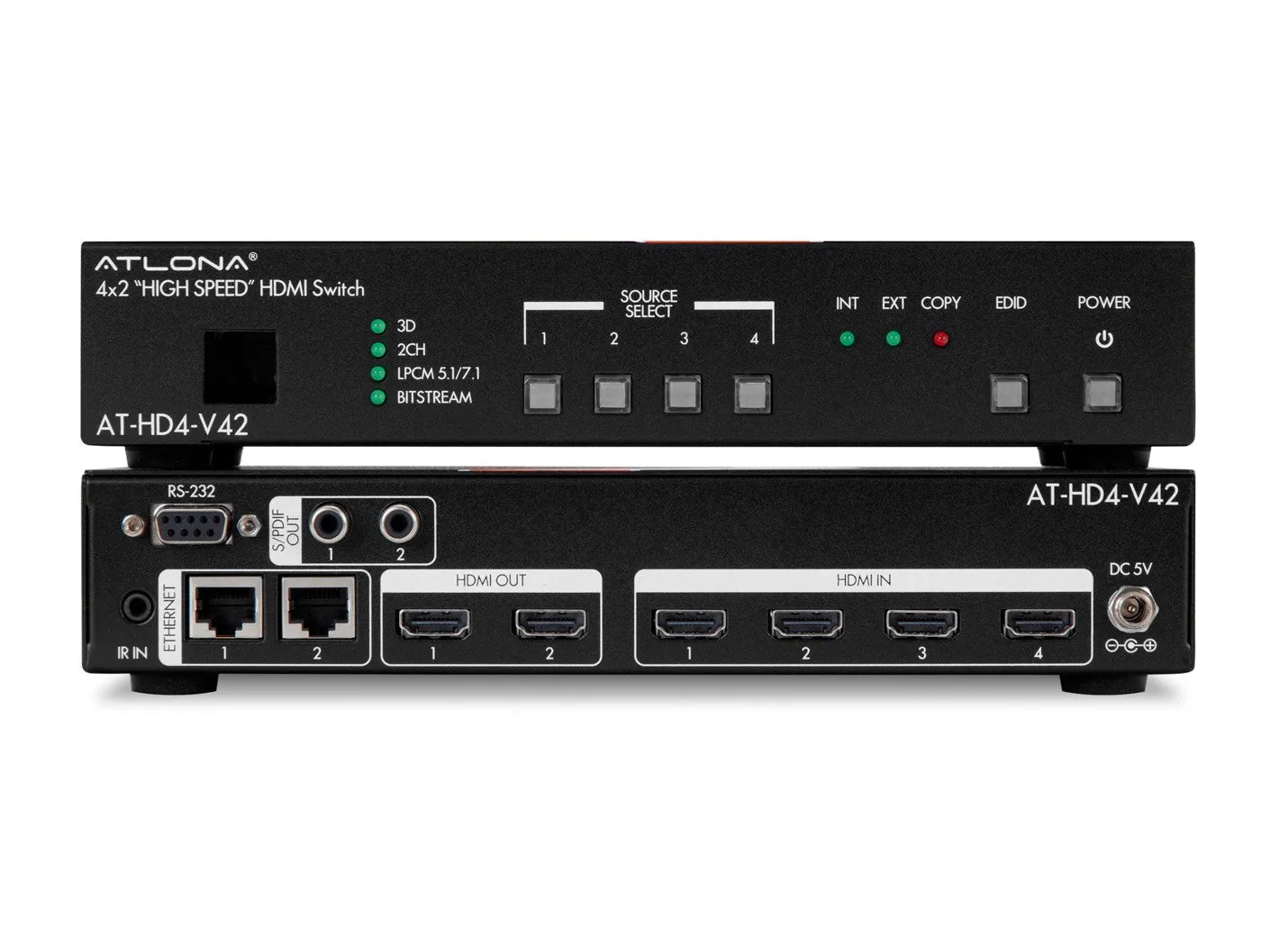 Atlona AT-HD4-V42 HDMI 4x2 Switcher with Auto Switching