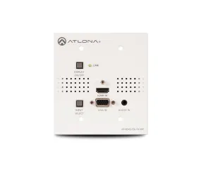 Atlona® AT-HDVS-150-TX-WP Conferencing Wallplate Switcher for HDMI and VGA with HDBaseT Output - 2x1