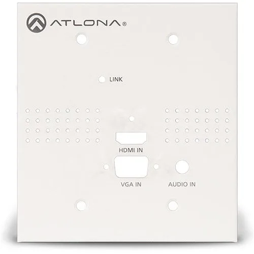 Atlona® AT-HDVS-150-TX-WP Conferencing Wallplate Switcher for HDMI and VGA with HDBaseT Output - 2x1