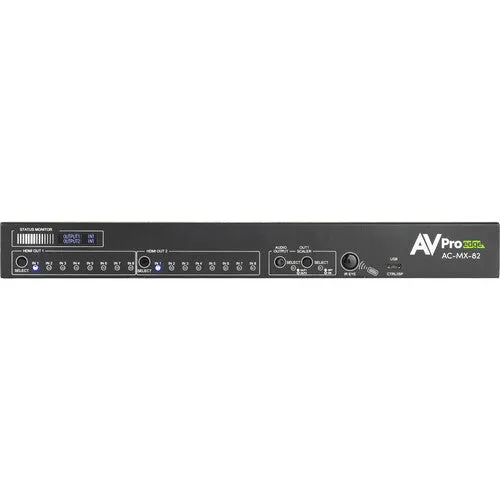 AVPro Edge AC-MX-82 8x2 HDMI 4K Matrix/Auto Switcher (Rackmount)