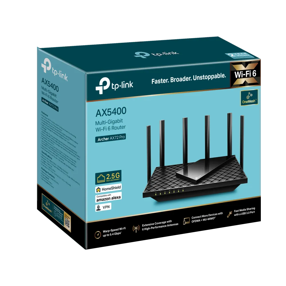 AX5400 Multi-Gigabit WiFi 6 Router