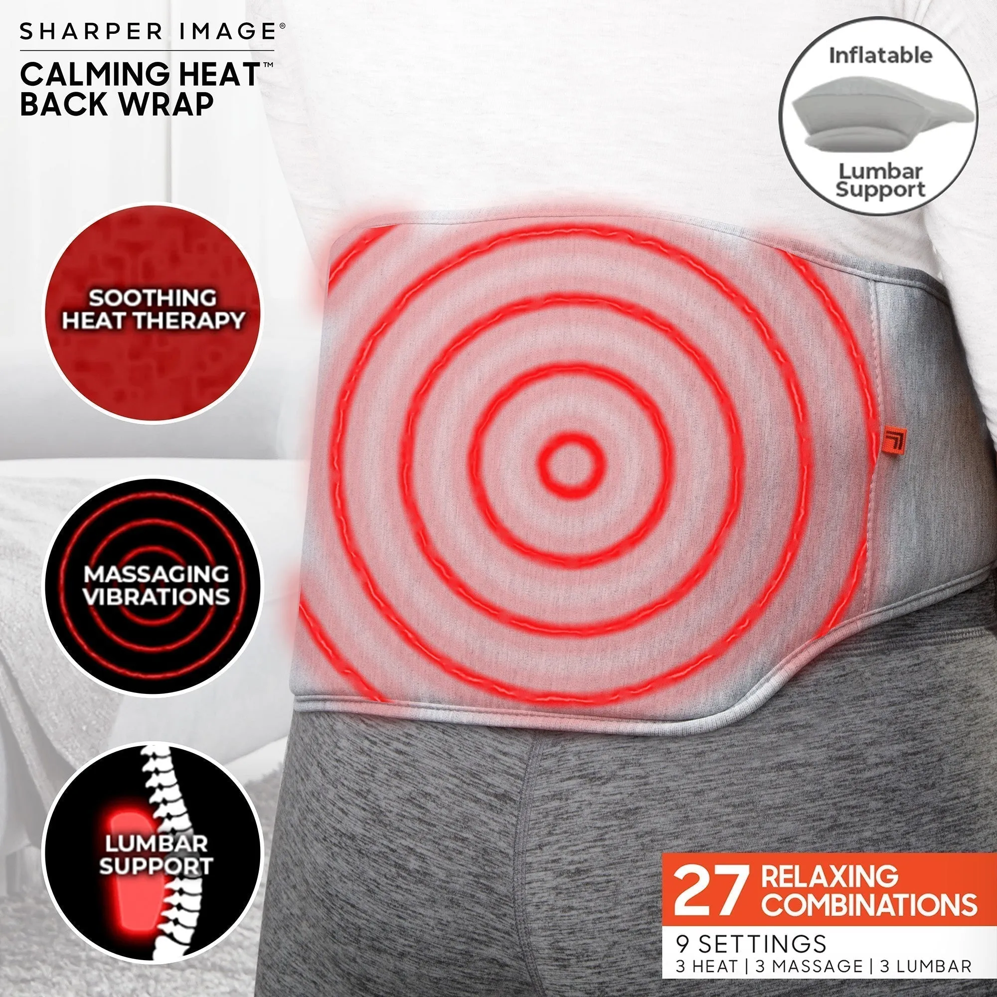 Back Wrap Basic By Sharper Image® - 2 PACK