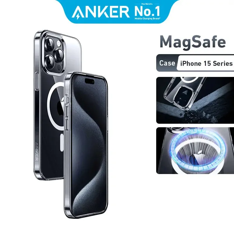 [Bundle Deal] Anker iPhone 15 Plus Case Magsafe Case Clear Magnetic Phone Casing Cover   Screen Protector