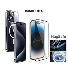 [Bundle Deal] Anker iPhone 15 Plus Case Magsafe Case Clear Magnetic Phone Casing Cover   Screen Protector