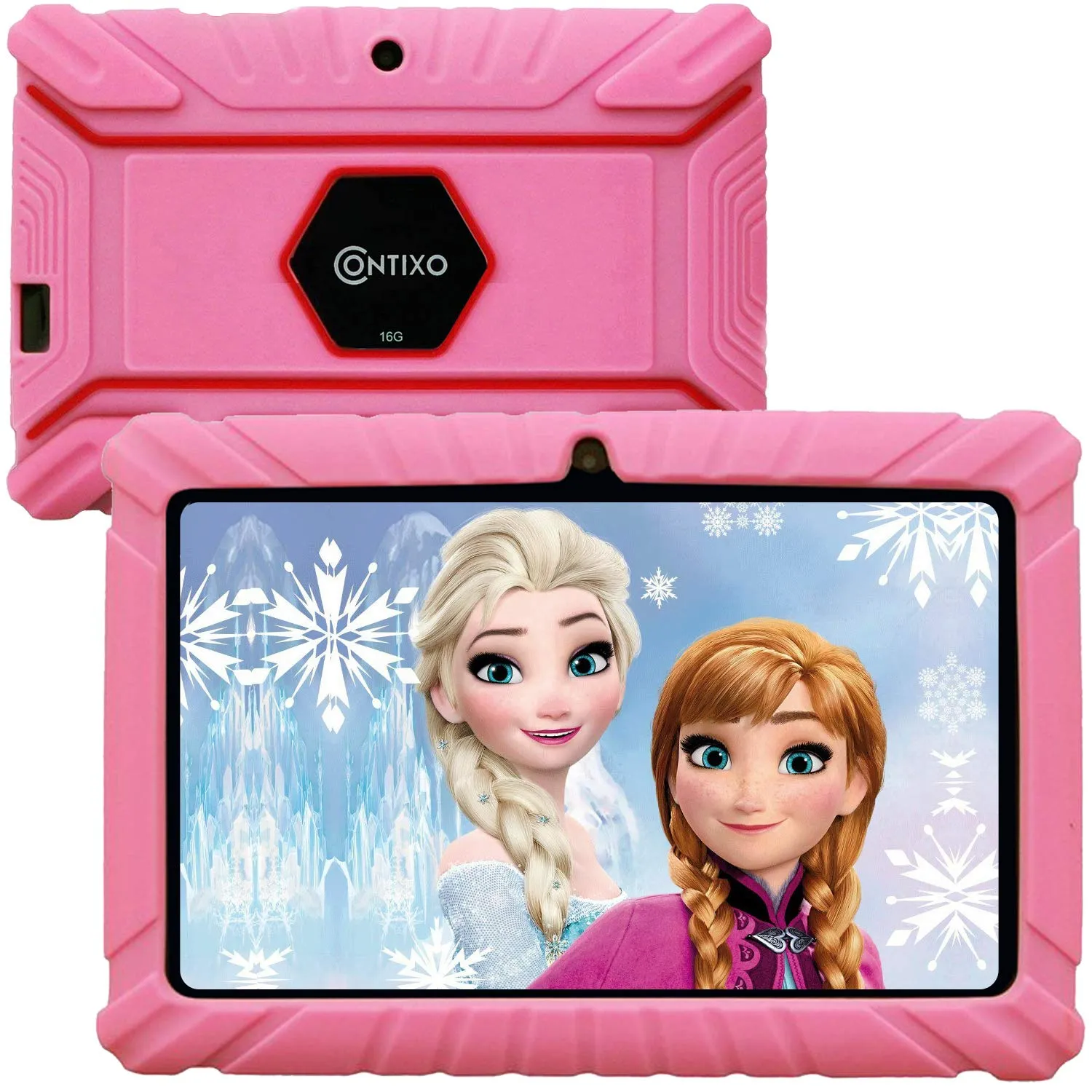 Contixo V8-2 Edition Android 16GB Kids Tablet Parental Control 20 Learning Education Tablet for Kids 7", Pink