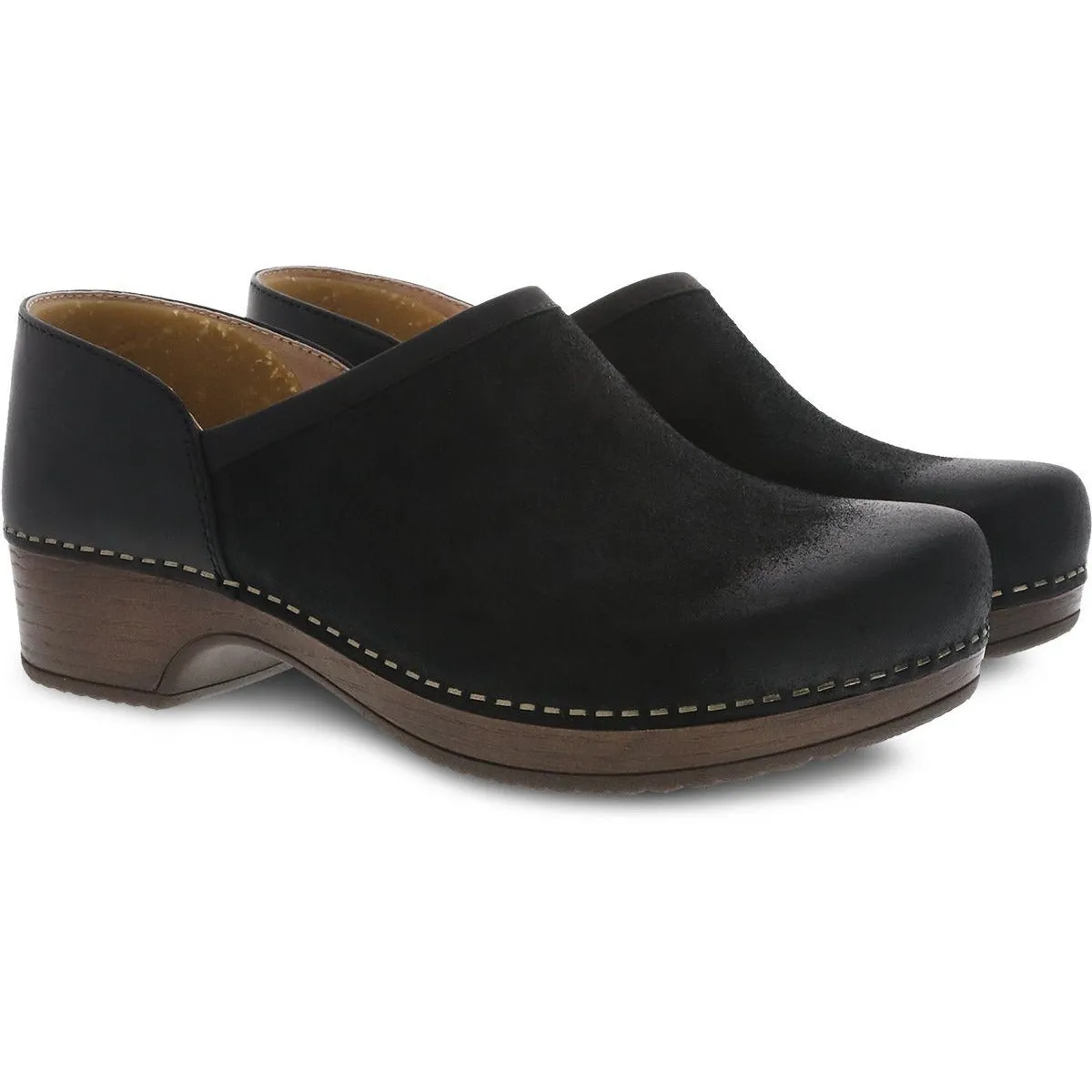 DANSKO BRENNA BLACK BURNISHED SUEDE