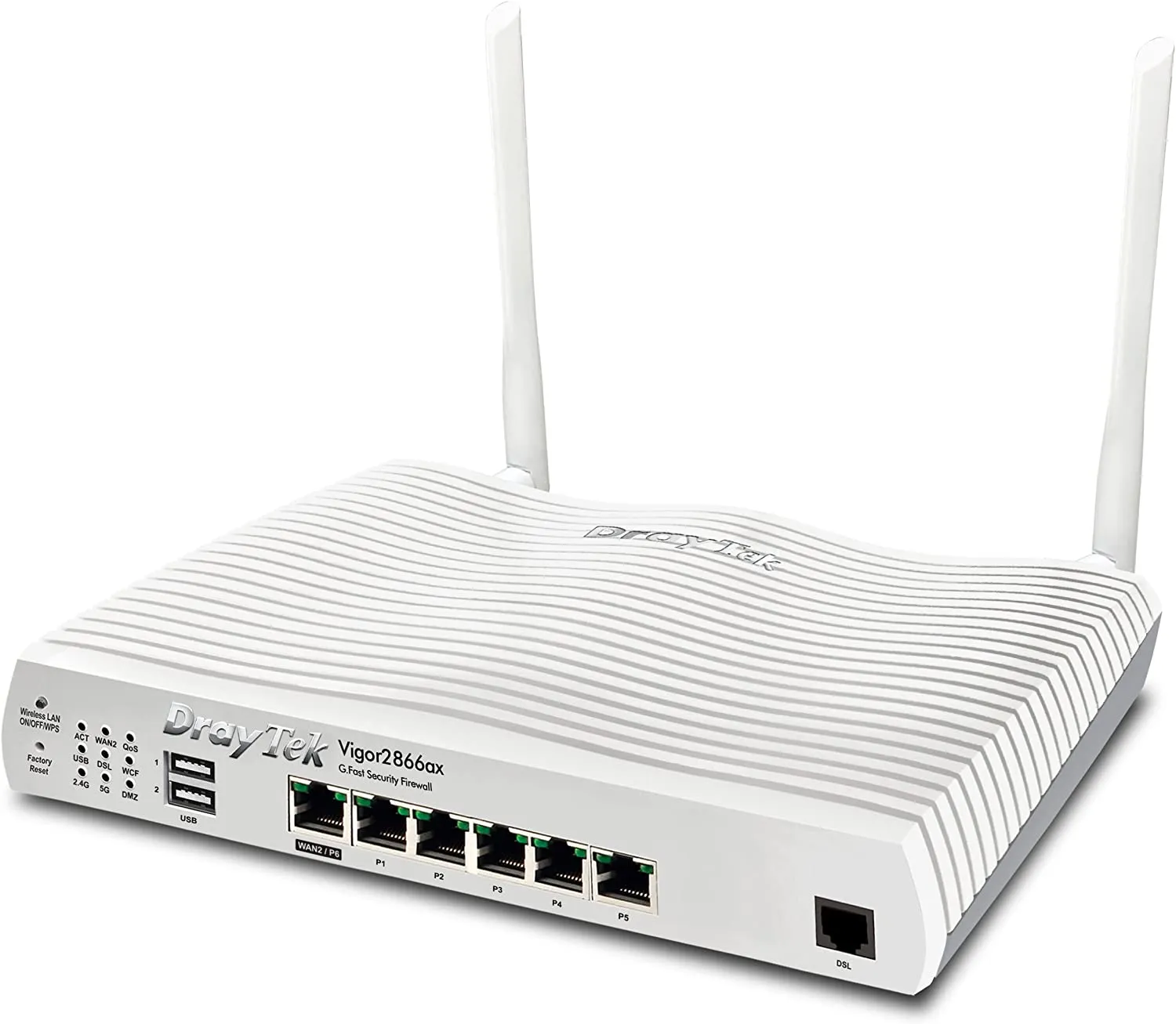 DrayTek Vigor 2866ax Dual-WAN VDSL2/ADSL2  WiFi 6 Router w/ Load Balancing, VPN & 3G/4G LTE Support (2974Mbps AX)