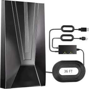 HDTV Antenna with 580  Miles Range and 36ft Coax Cable for Free HD Channels