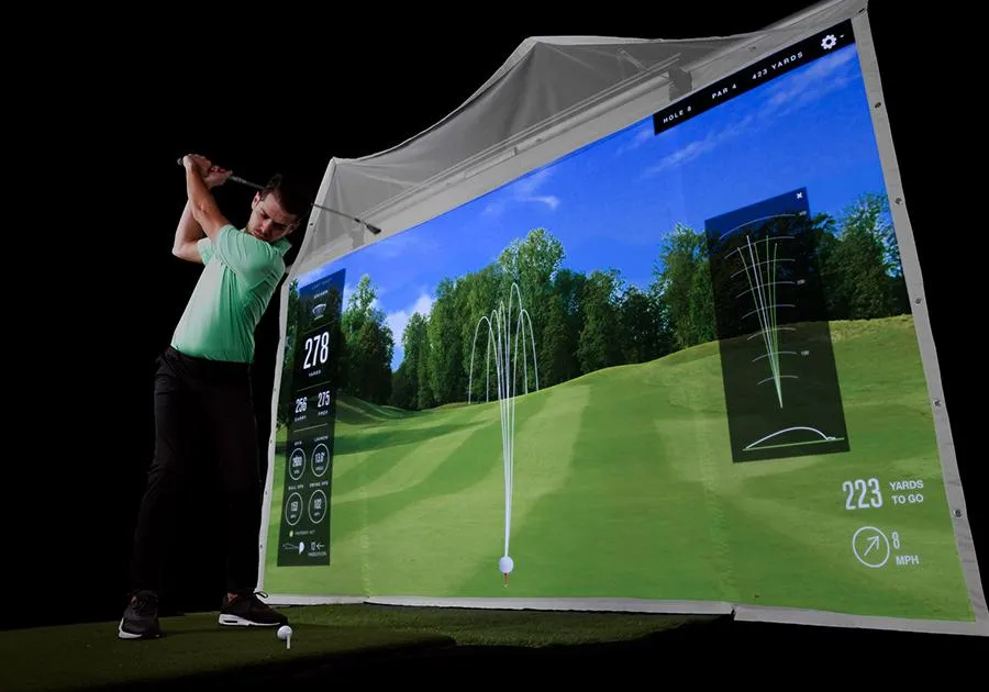 HomeCourse Pro 180 Retractable Golf Simulator Screen