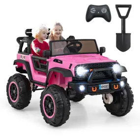 INFANS 24V Ride on Car, 2 Seater Kids' Electric Vehicle Jeep with Remote Control, LED Light, Music, 2WD/4WD Switchable