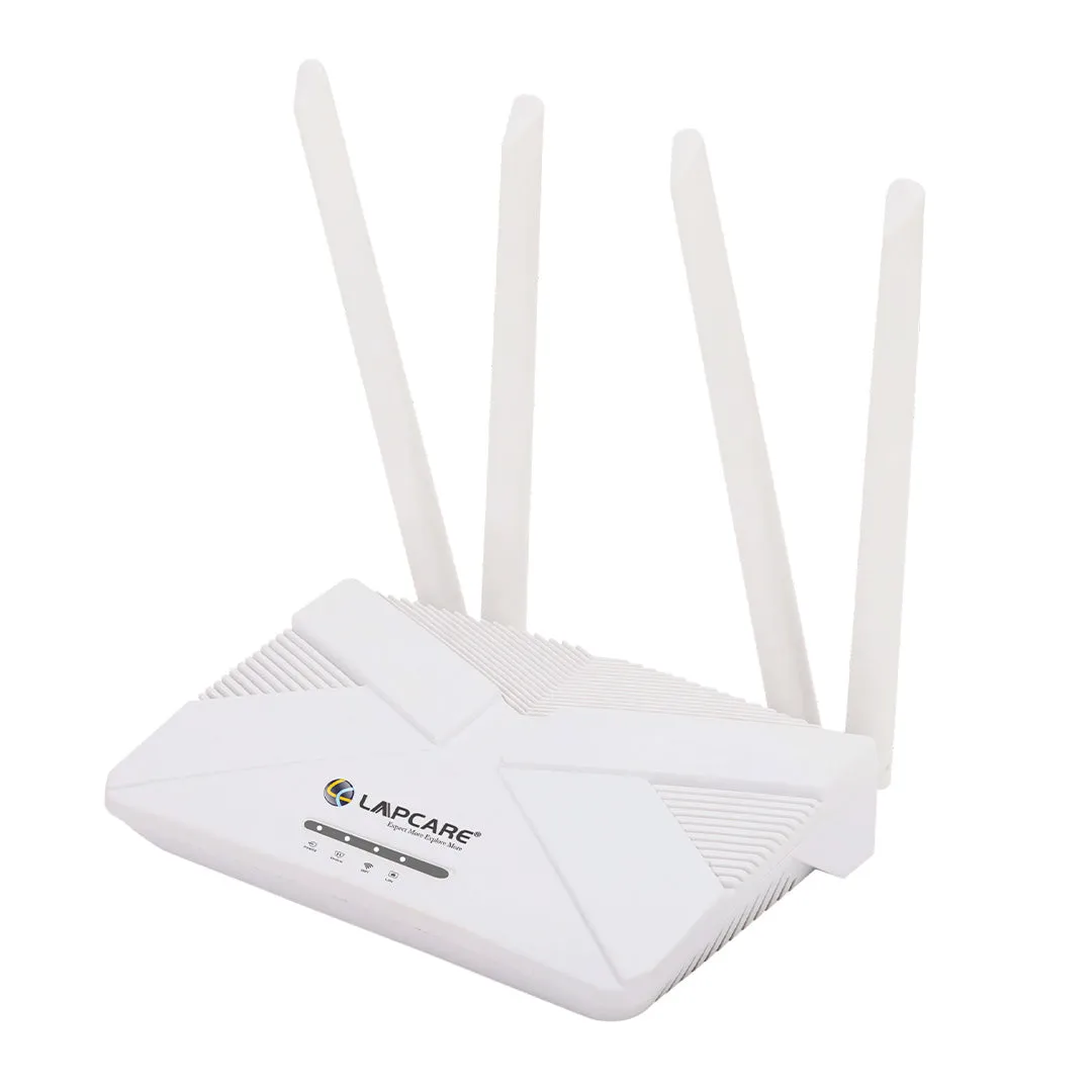 Lapcare 4G SIM-Enabled Wi-Fi 6 Router with 4 High-Gain Antennas (Model W666)