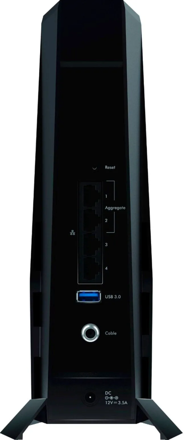 NETGEAR - Nighthawk AX2700 Router with 32 x 8 DOCSIS 3.1 Cable Modem - Black