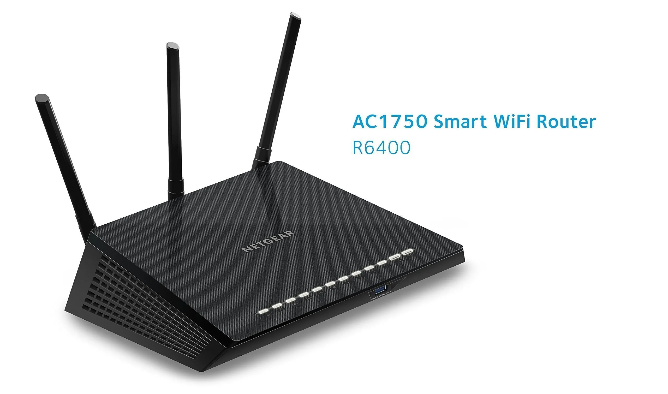 NETGEAR Smart WiFi Router with Dual Band Gigabit for Amazon Echo/Alexa - AC1750 (R6400-100NAS)