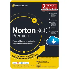 Norton 360 Premium (2-Device, 24-Month) [Digital Download]