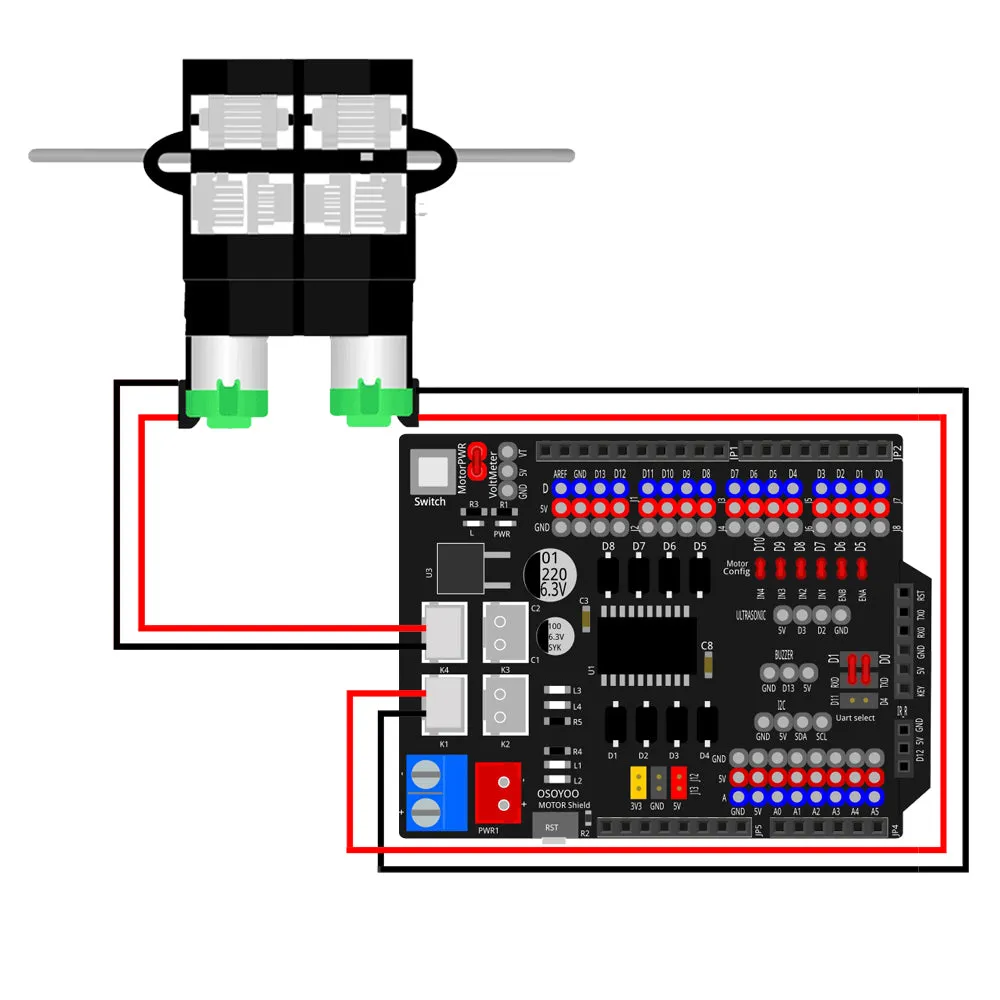 OSOYOO Breakout Board Motor Shield for Arduino Robot Car DIY