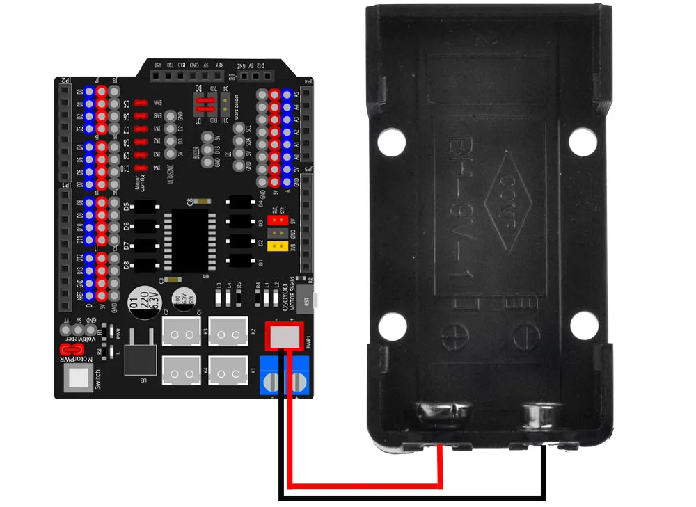 OSOYOO Breakout Board Motor Shield for Arduino Robot Car DIY