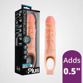 Performance Plus 9" Silicone Cock Sheath Penis Extender - Vanilla