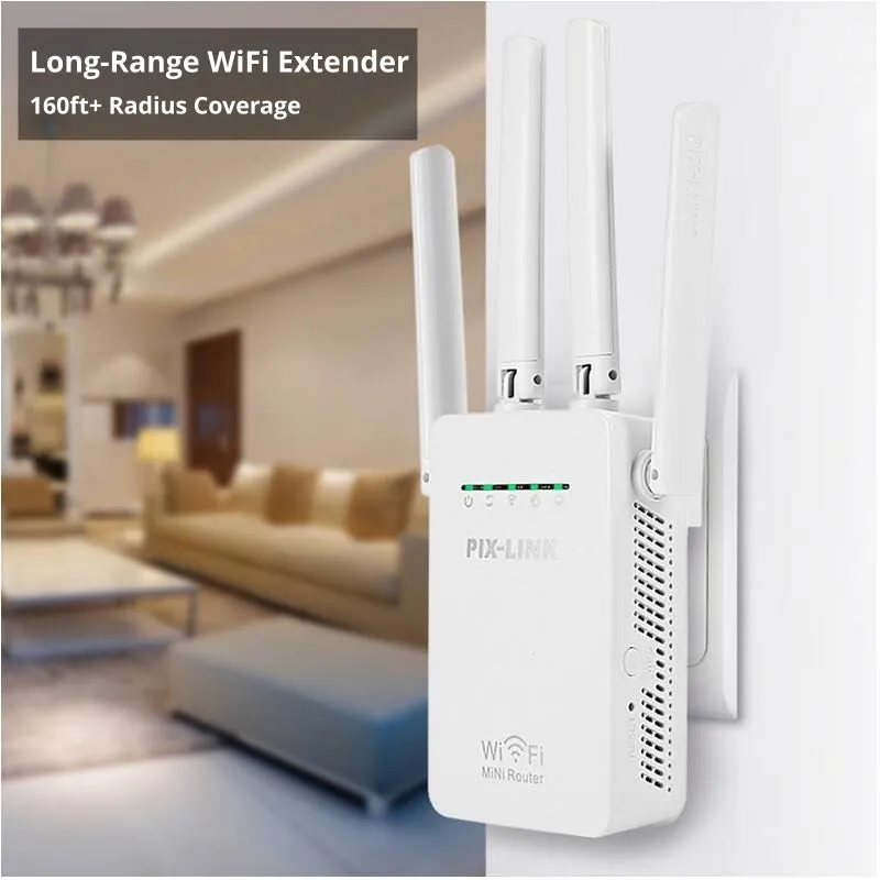 PLXTEND™ 1200Mbps FAST WiFi Range Extender Repeater Wireless Amplifier Signal Booster