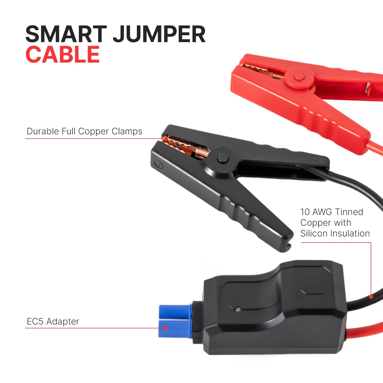 Portable UltraSafe Smart Jump Starter & Power Bank with Emergency Multimode Flash light and compass for Cars and Trucks  6.0L Gasoline and 3.0L Diesel Engines