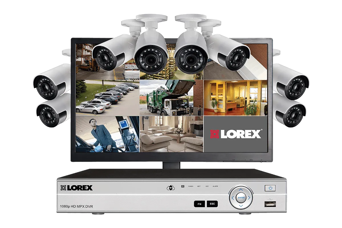 Security System with 8 HD 1080p Ultra-Wide 160