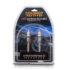 Sundown Audio SAZ1-1.5FT Mono Channel RCA Interconnects