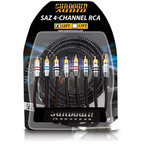 Sundown Audio SAZ4-12FT SAZ 4-Channel RCA Interconnects