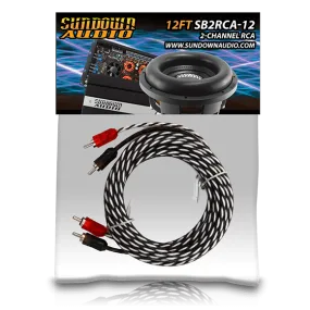 Sundown Audio SB2-12FT 2-Channel RCA Interconnect Cables