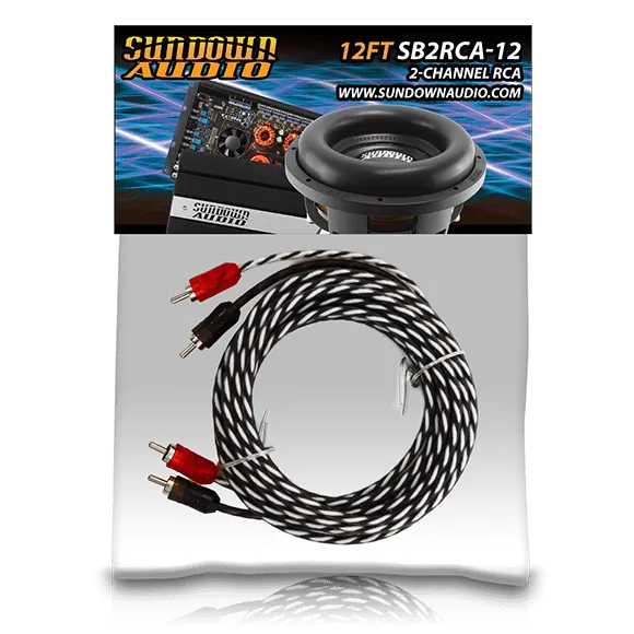 Sundown Audio SB2-12FT 2-Channel RCA Interconnect Cables