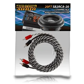 Sundown Audio SB2-20FT 2-Channel RCA Interconnect Cables