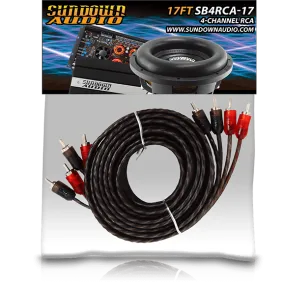 Sundown Audio SB4-17FT 4-Channel RCA Interconnect Cables