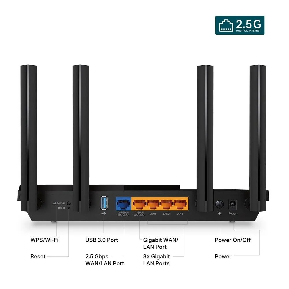 TP-Link Archer AX55 PRO AX3000 Multi-Gigabit Wi-Fi 6 Wireless Router