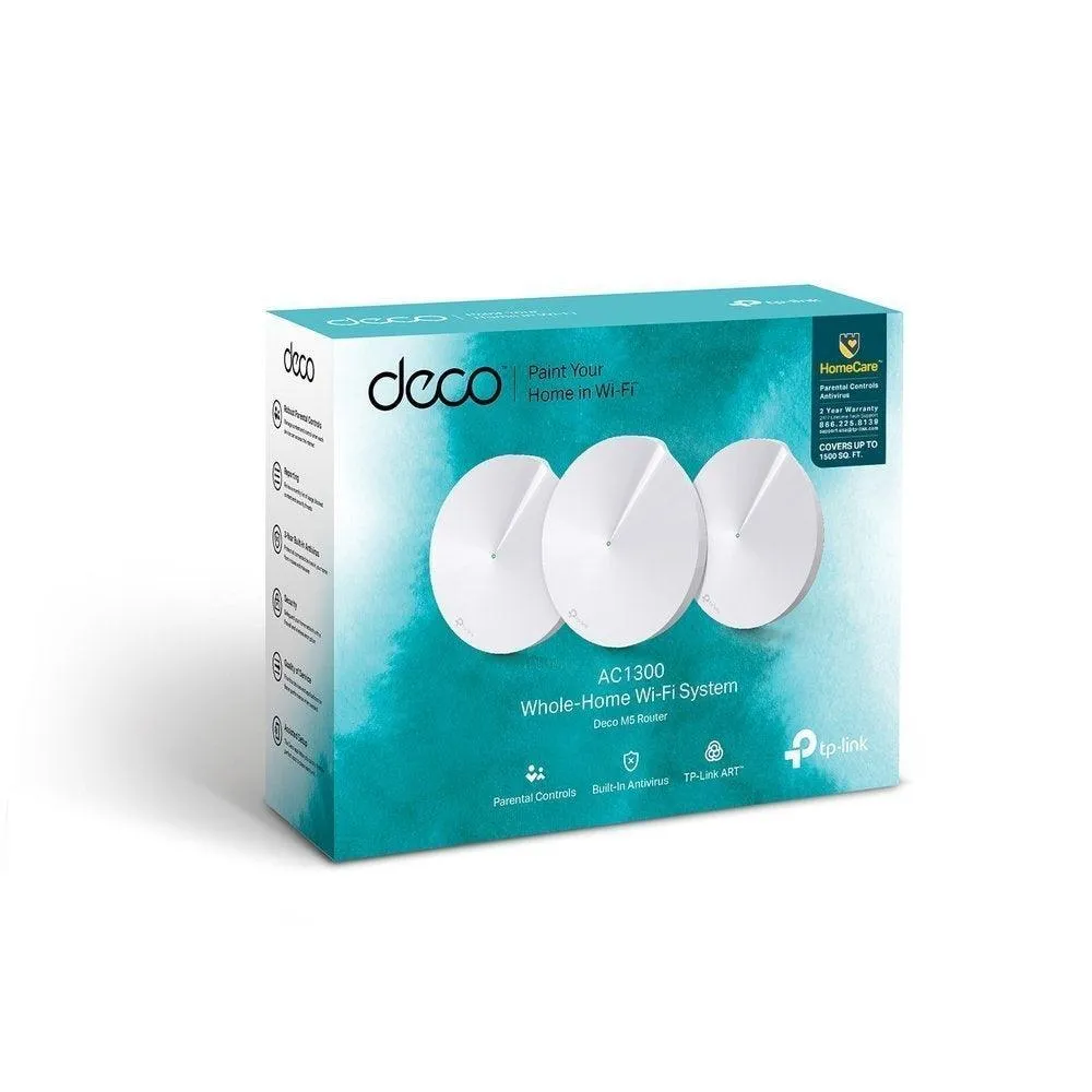 TP Link Deco M5 Wi-Fi System - Pack of 3 - White | DECOM53PACK