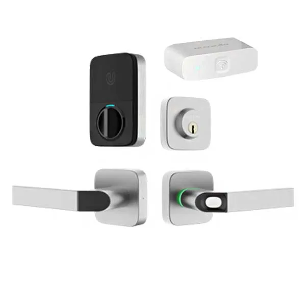 Ultraloq - Electronic Smart Combo Lever Set w/ Wi-Fi Bridge - Finger Print Reader - Bluetooth - Prox Key Fob Access