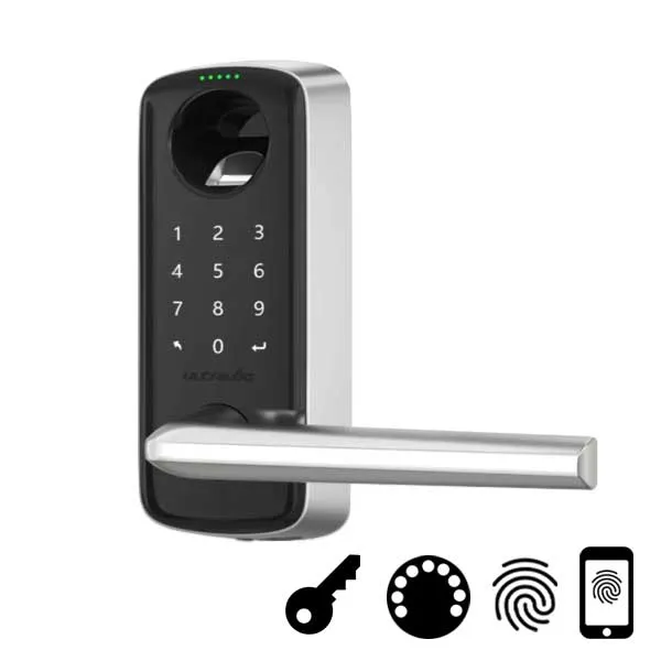 Ultraloq - Electronic Smart Lever Set - Finger Print Reader - Bluetooth - Touchscreen Keypad - Key Override