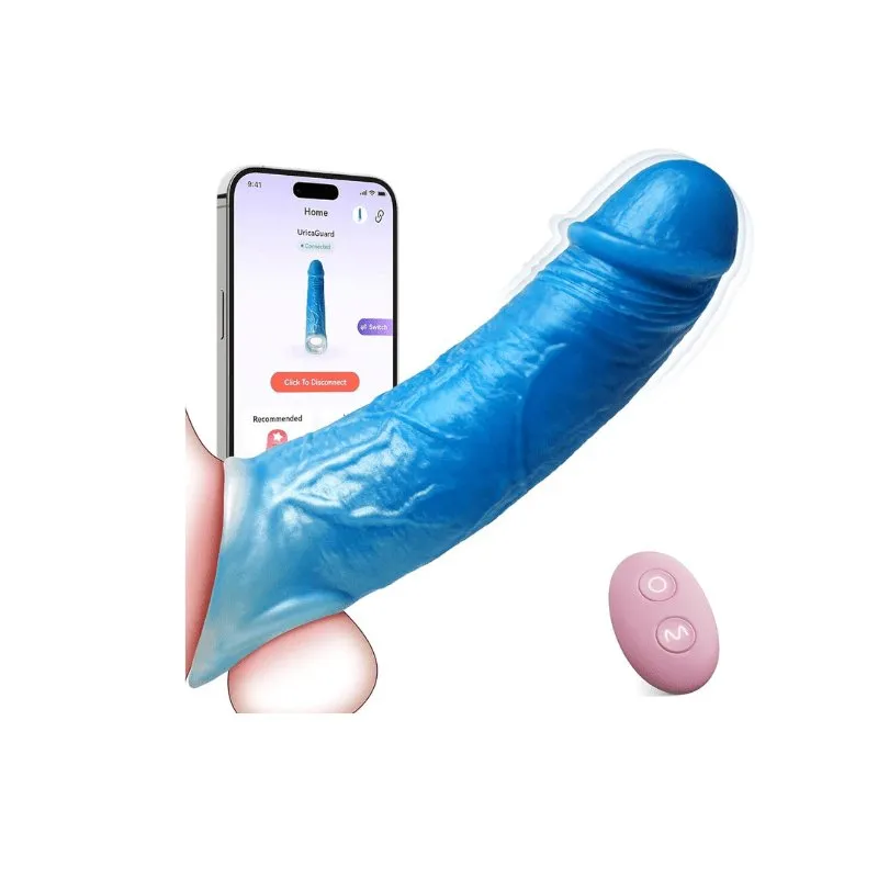 Enhanced UricaGuard 4-in-1 Male Sex Toy: Vibrating Cock Ring & Penis Extender