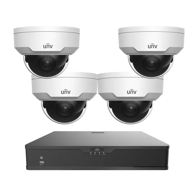 Vandal Dome IP Camera Kit, 4MP, 4 Channel, SKU: EK-S31P4D44T1