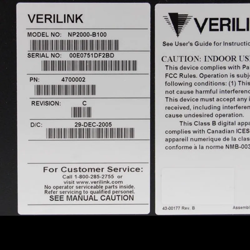 Verilink Netpath 2000 Wireless Router NP2000-B100 470002