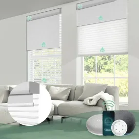 Yoolax Motorized Dual Roller Shades Blackout x Sheer