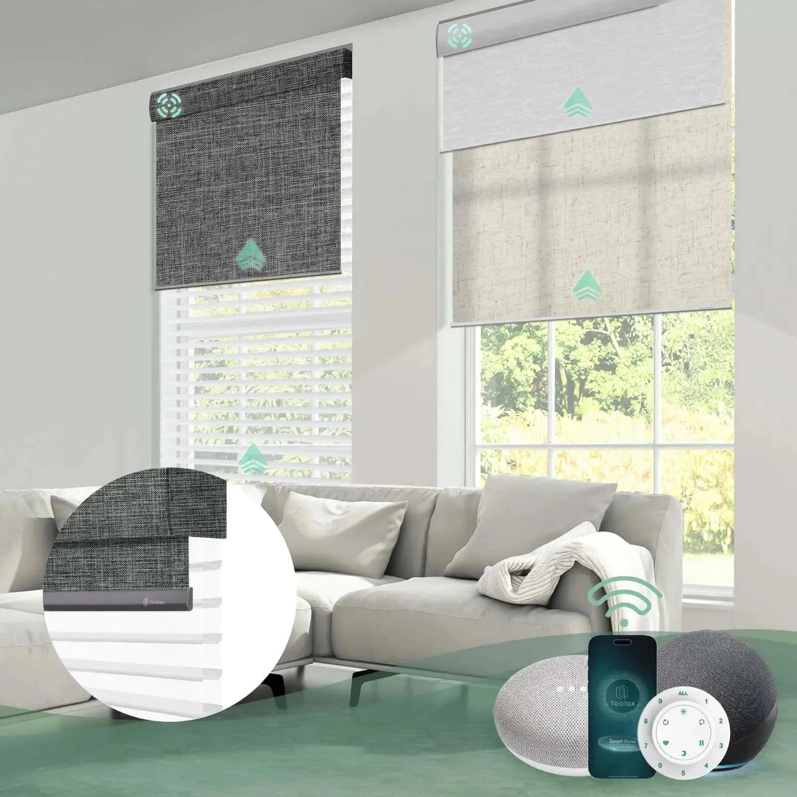 Yoolax Motorized Dual Roller Shades