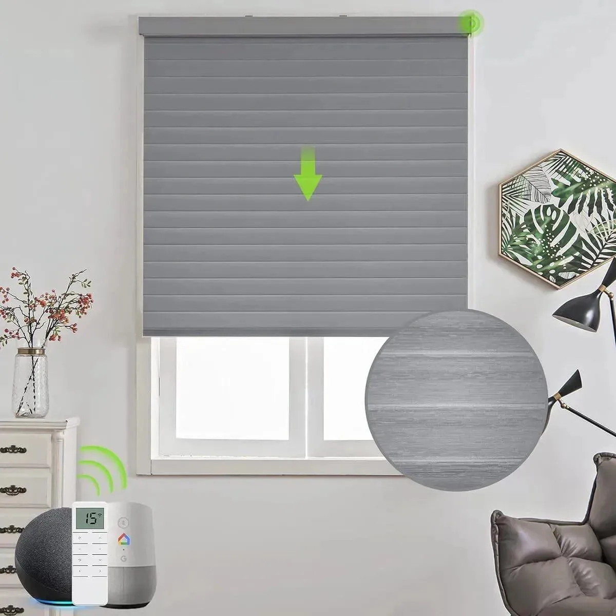 Yoolax Motorized Horizontal Sheer Shades