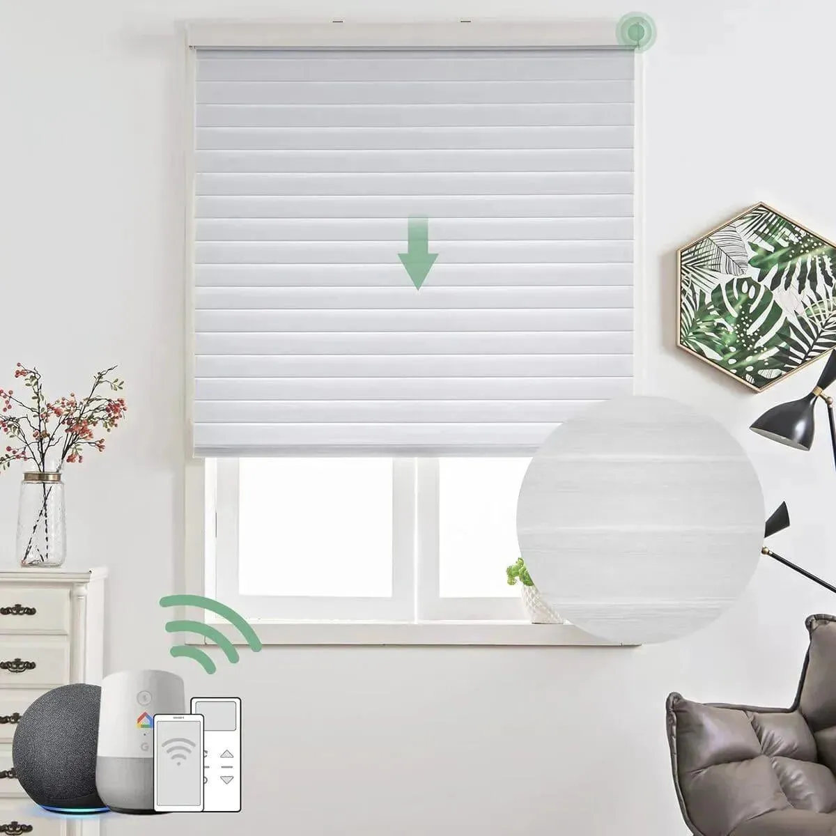 Yoolax Motorized Horizontal Sheer Shades