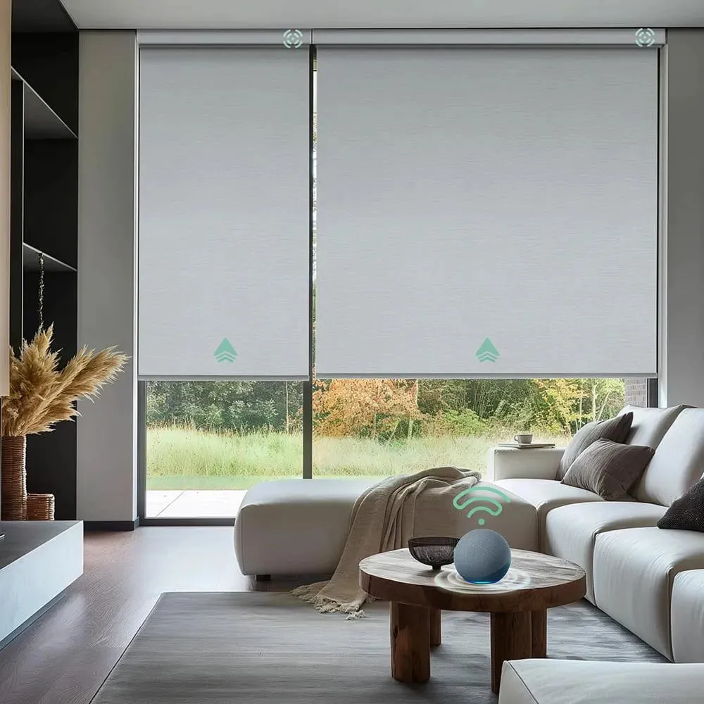 Yoolax Motorized Roller Shades 100% Blackout V-Series