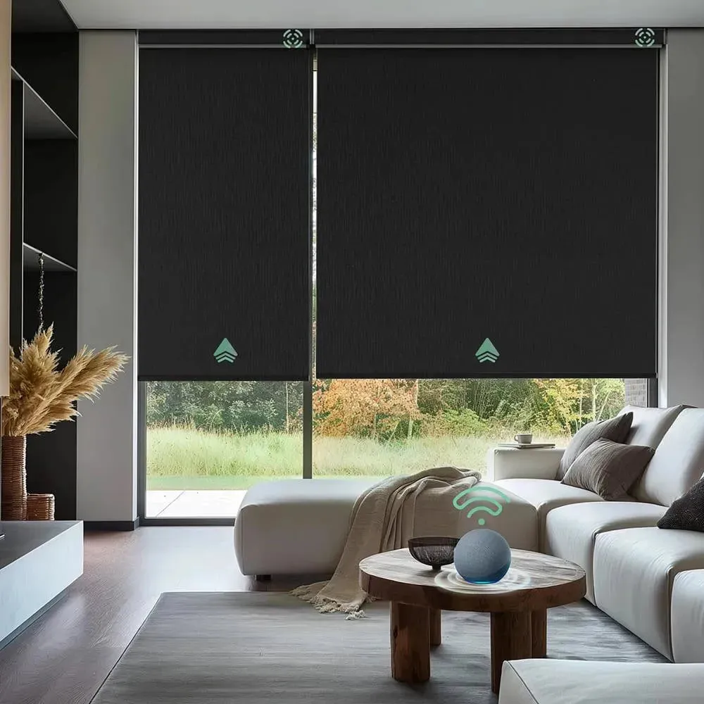 Yoolax Motorized Roller Shades 100% Blackout V-Series