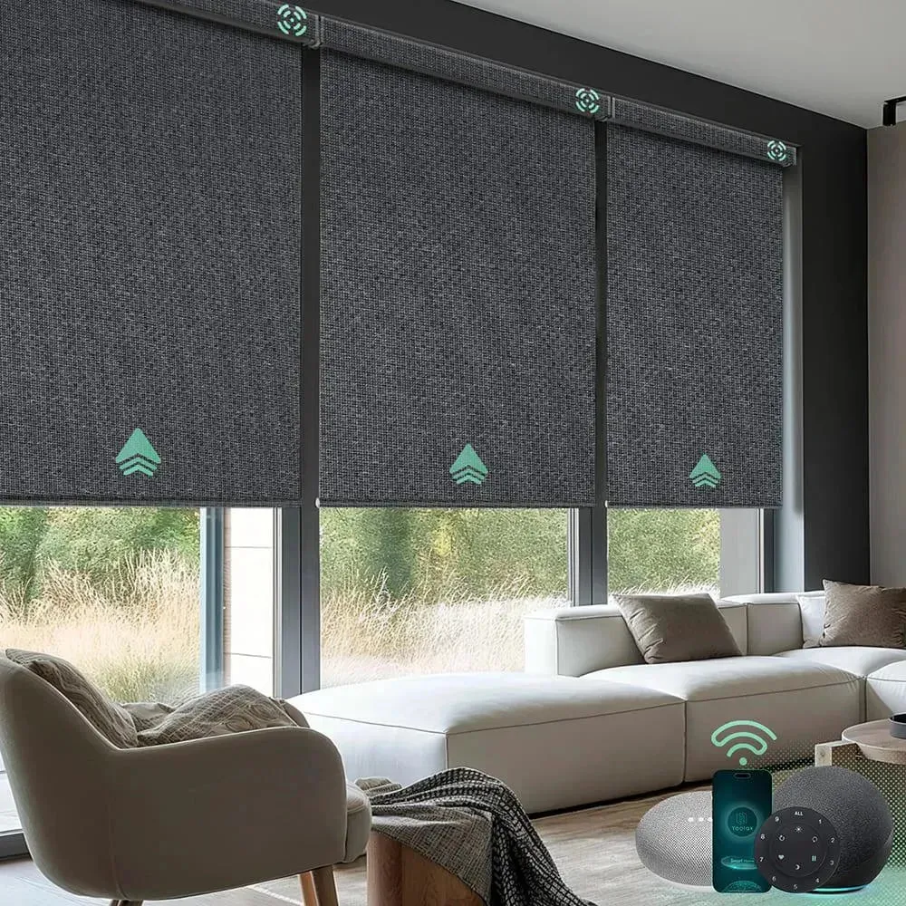 Yoolax Motorized Roller Shades 100% Blackout V-Series