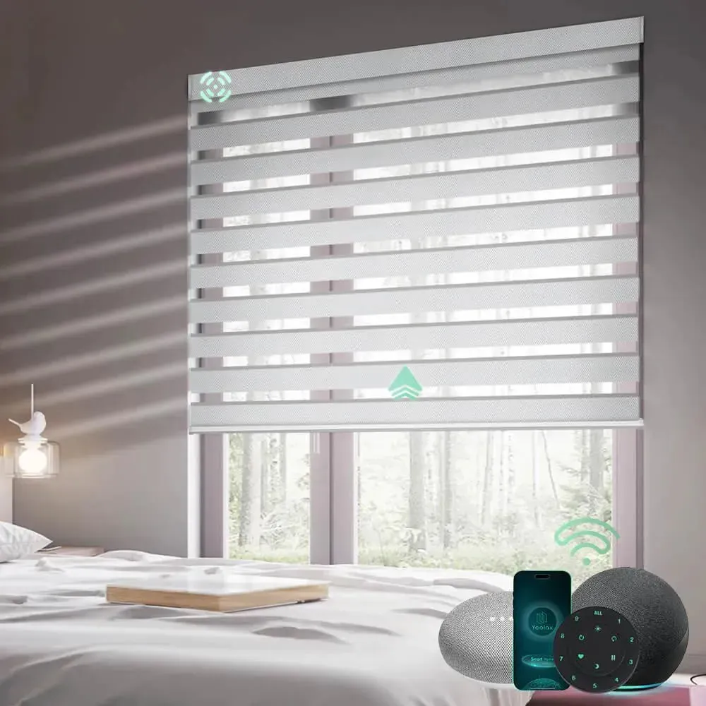 Yoolax Motorized Zebra Blinds